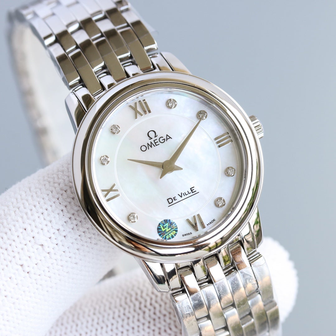DEVILLE PRESTIGE 27MM QUARTZ STEEL CASE MOP DIAL