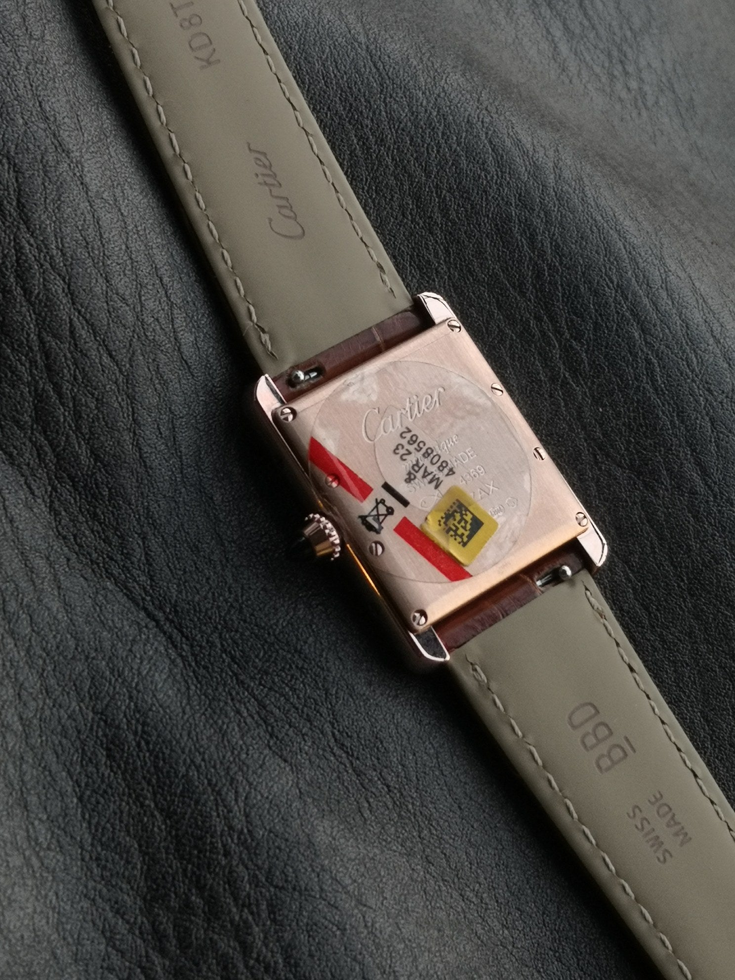TANK MUST PINK GOLD BURGUNDY CROCODILE