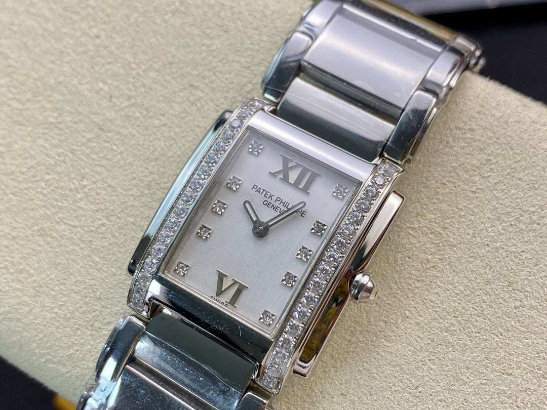 PATEK Twenty-Four 25.5mm Silver White Dial