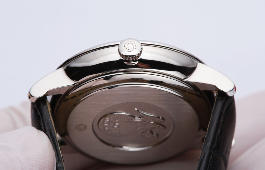 Omega De Ville 32.5mm Gold Dial Leather