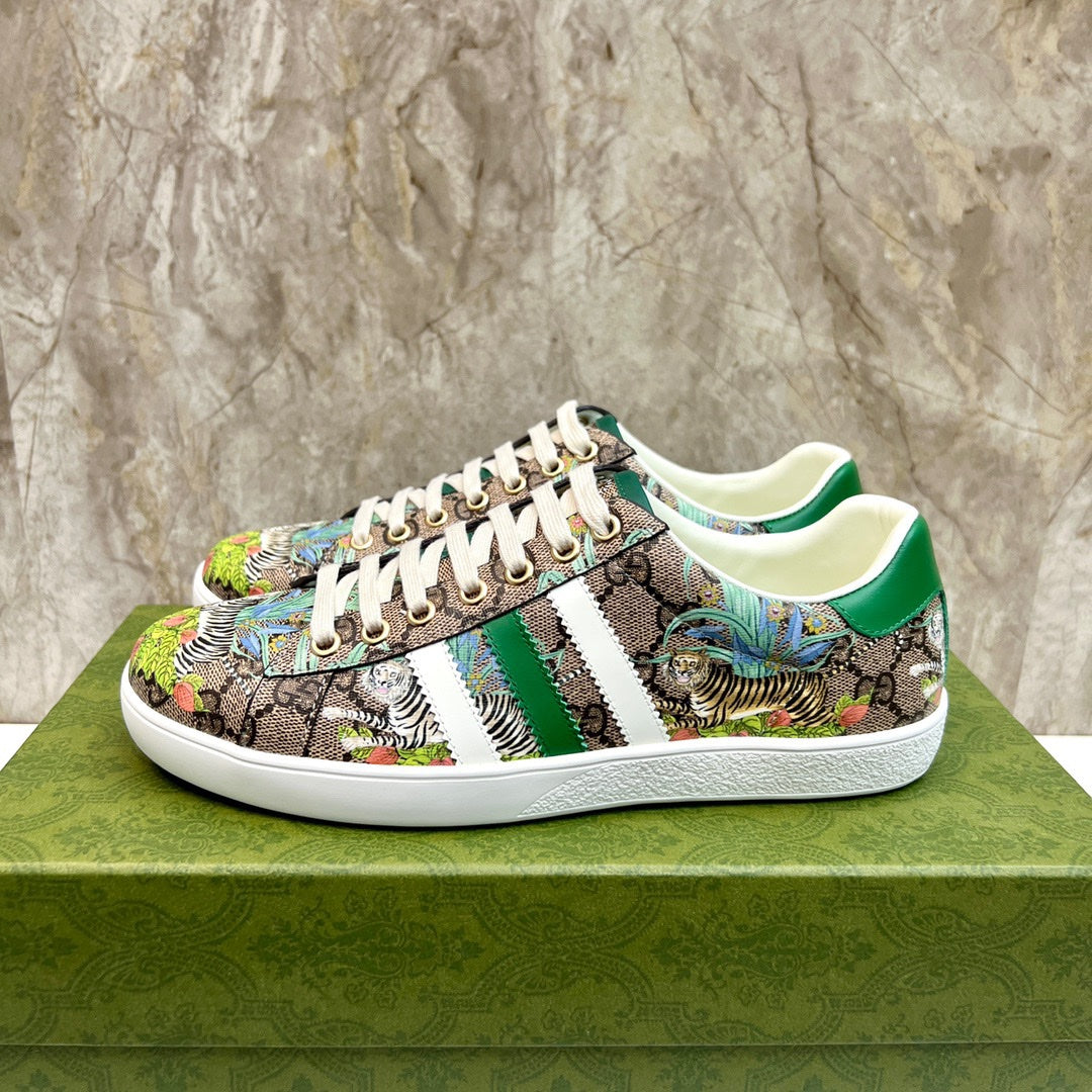 GG x Adidas Men's Sneaker Brown Green Canvas 525937