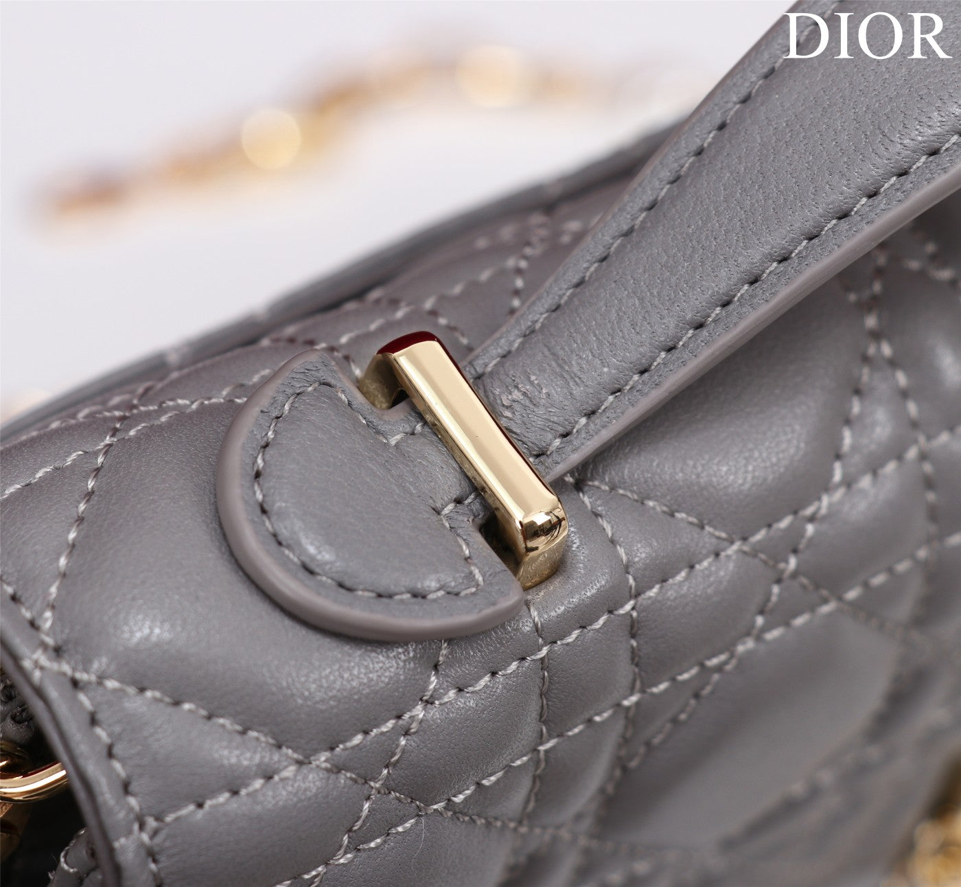 my cd mini 21 gray lambskin