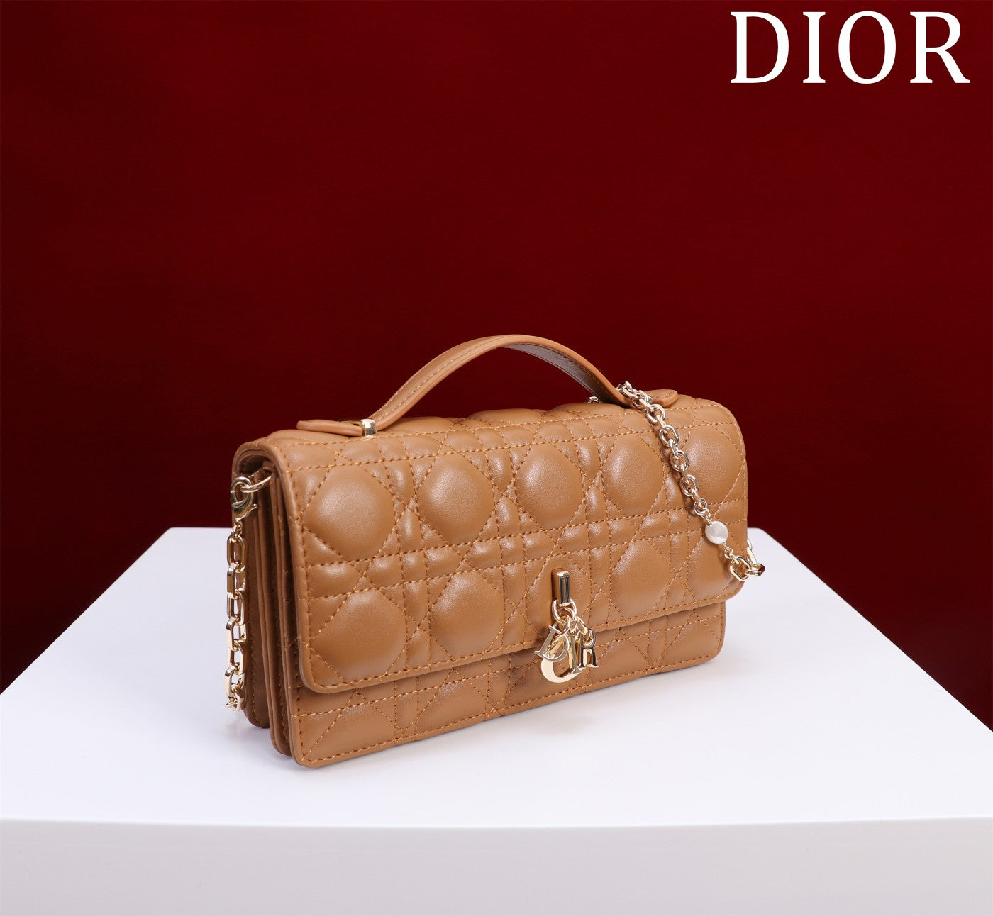 my cd mini 21 medium tan lambskin