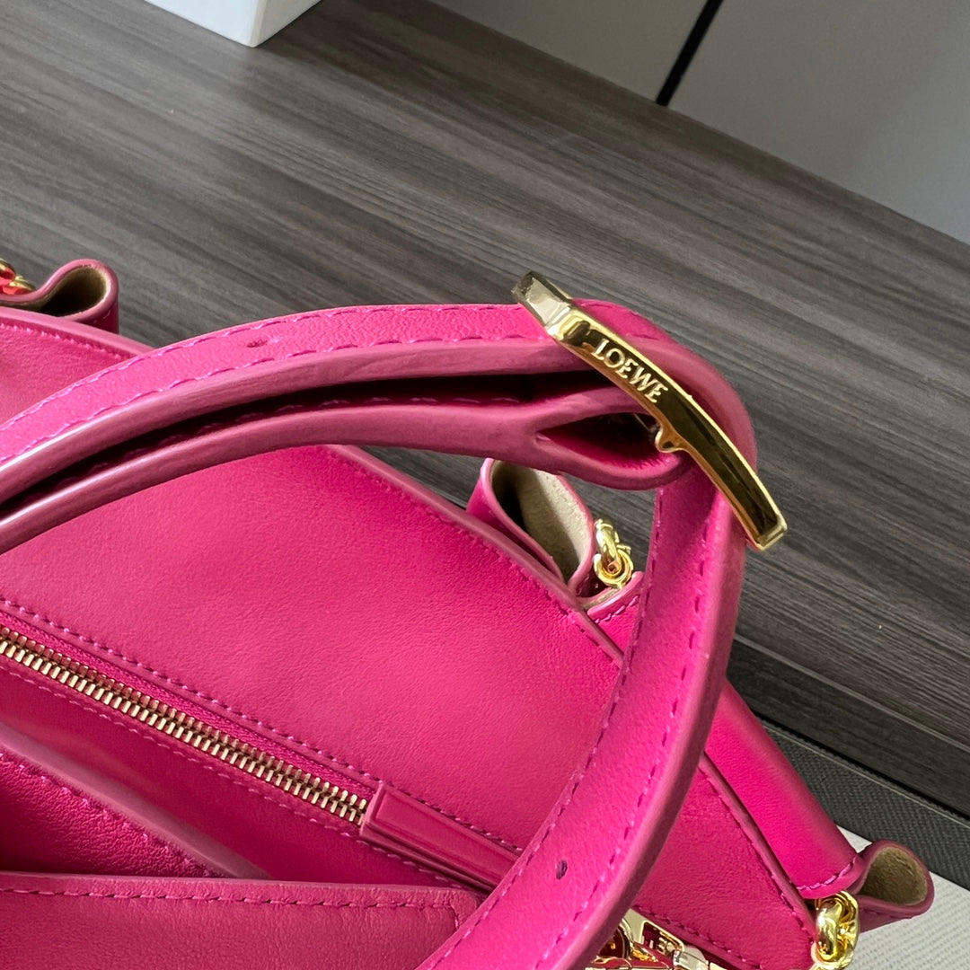 Loewe Small Dumpling Bag 35 Dark Pink Calfskin 280641