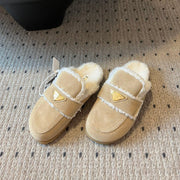 PRA Furry Half-Slipper Beige Suede 478566