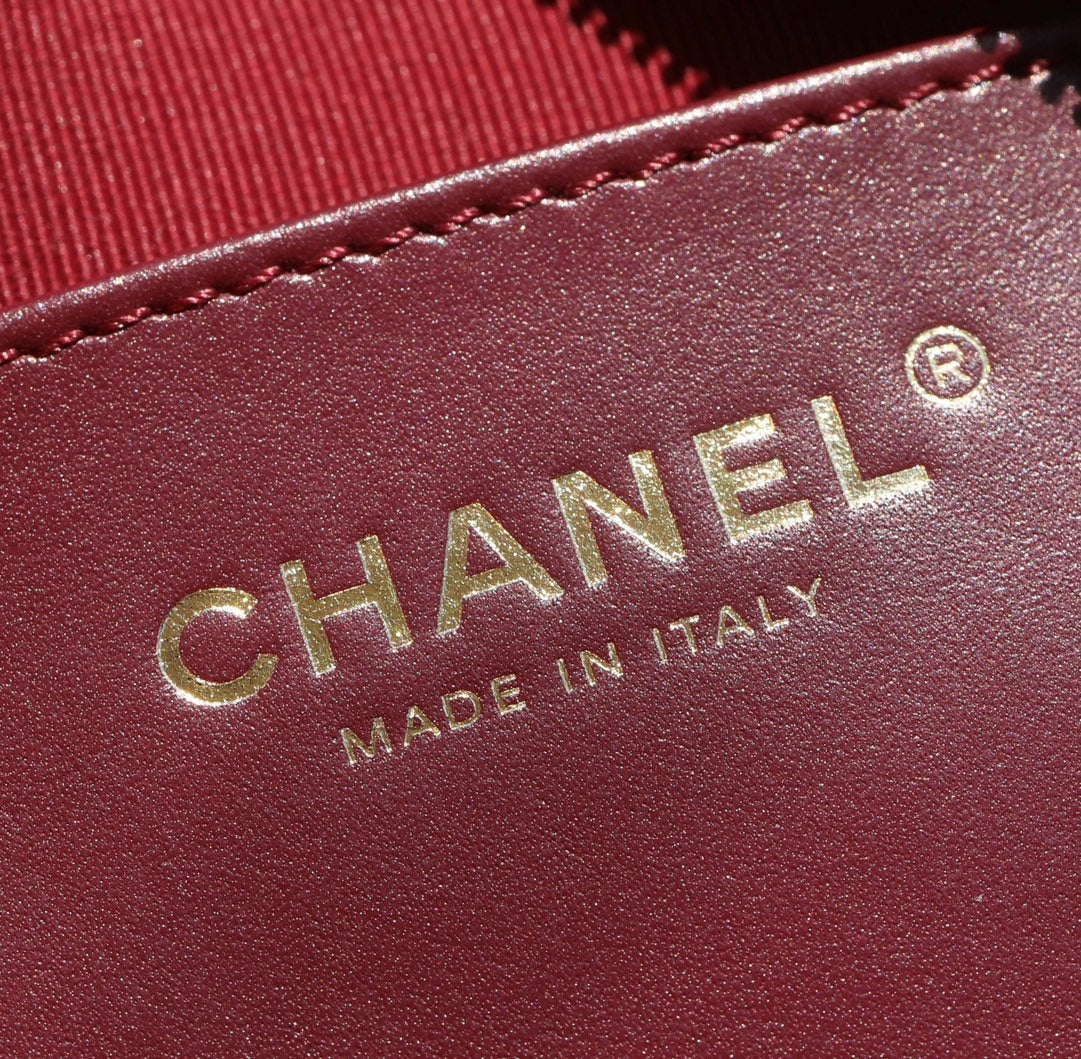 24K Mini Camera Case 18cm Black Lambskin