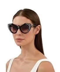 CRYSTAL STUDDED CAT-EYE FRAME SUNGLASSES GG1095S IN ACETATE
