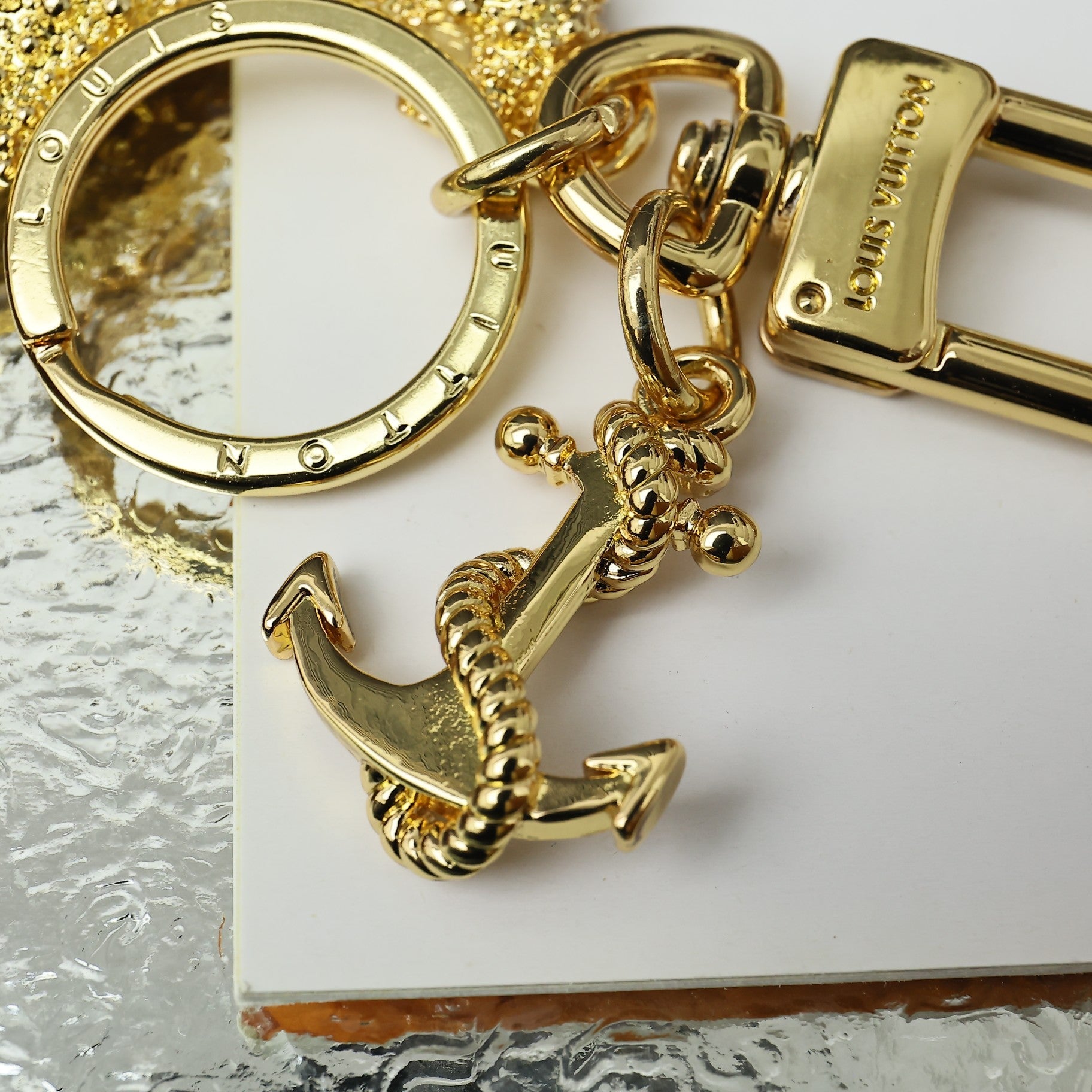 LV Gold Starfish Charm and Keychain