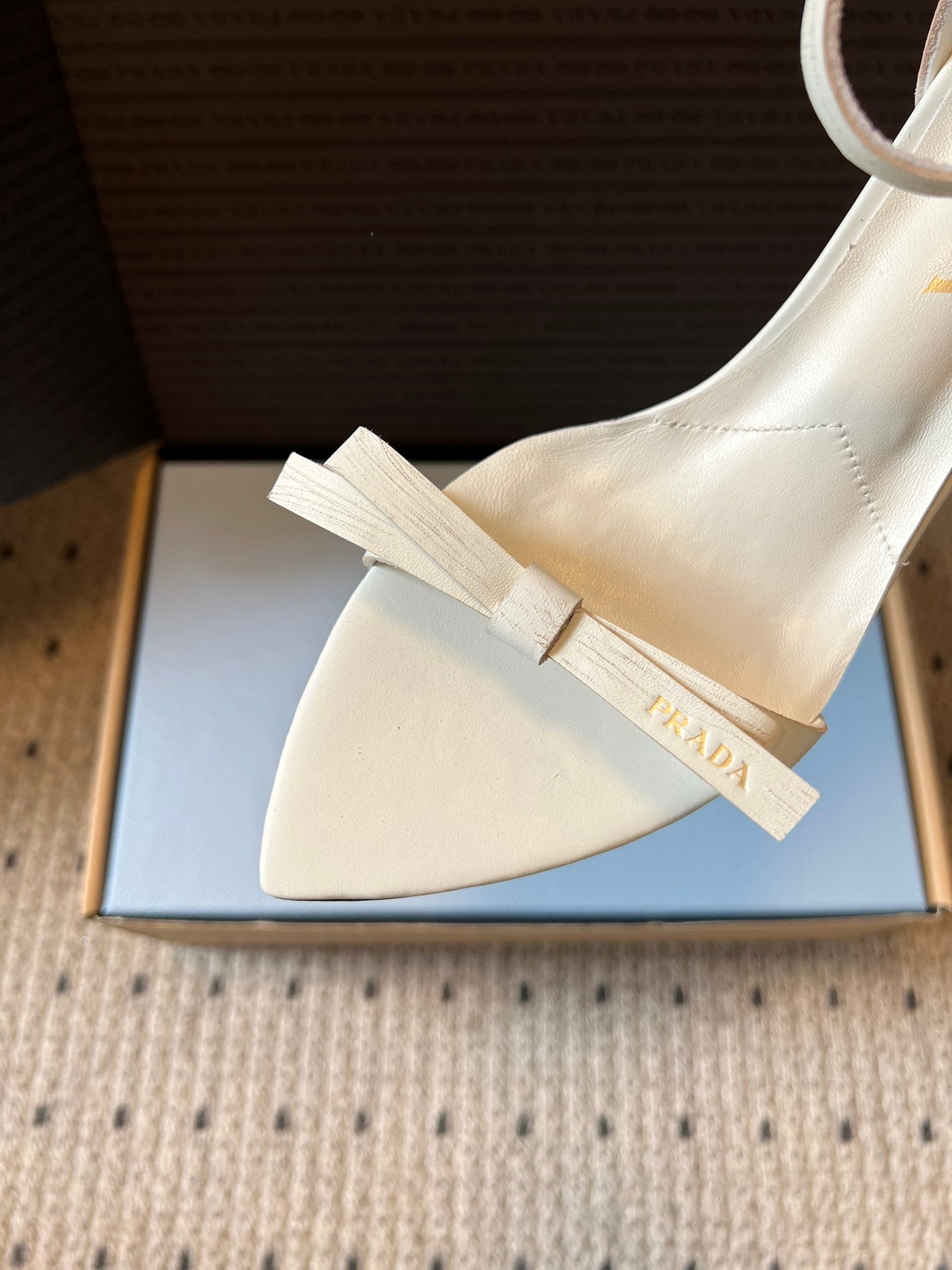 PRA 26S High-Heeled Sandals 60 White Cowhide 627447