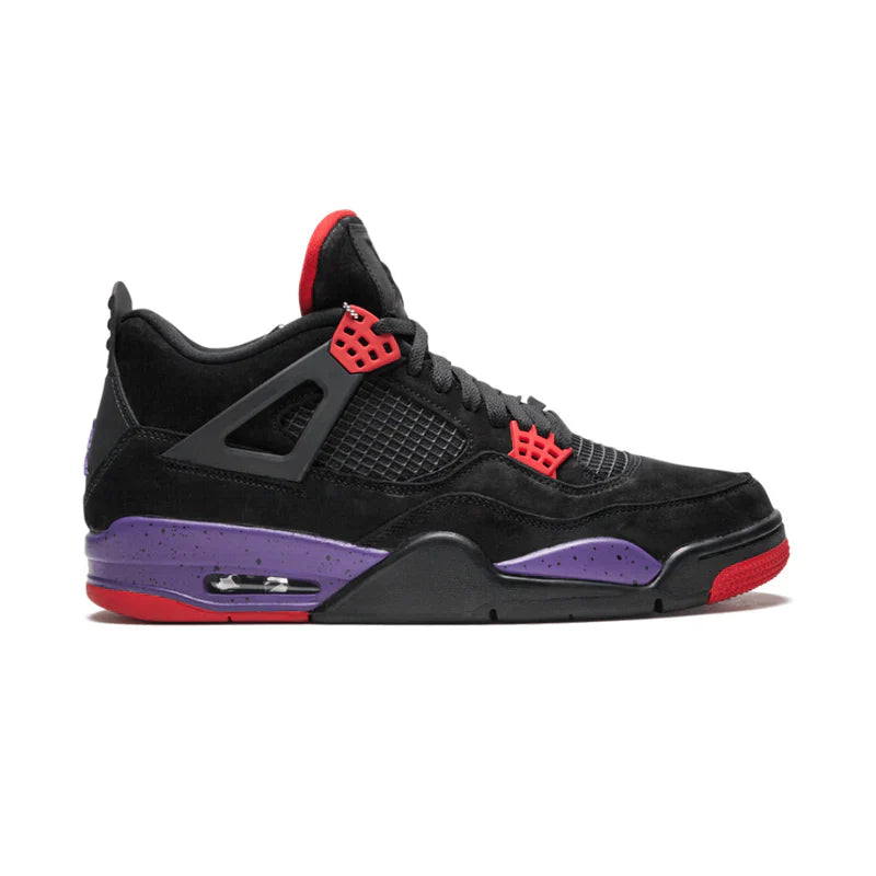 Nike Air Jordan 4 Raptors Black Purple Red Suede