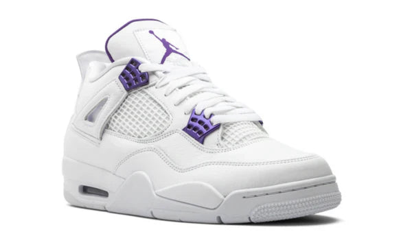 Nike Air Jordan 4 Retro White Purple Leather