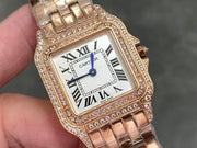 CARTIER PANTHERE PINK GOLD DIAMOND QUARTZ