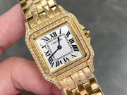 CARTIER PANTHERE GOLD DIAMOND QUARTZ