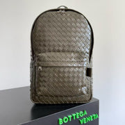 BV Intrecciato Backpack Kaki Calfskin