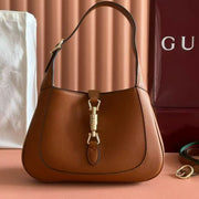 Gucci Jackie Medium Bag Brown Grain Leather