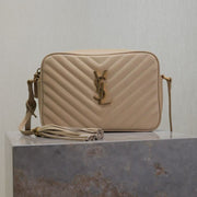 LOU CAMERA 23 BEIGE LAMBSKIN GOLD HARDWARE