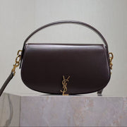 YSL Voltaire Bag 24cm Dark Brown Gold Leather