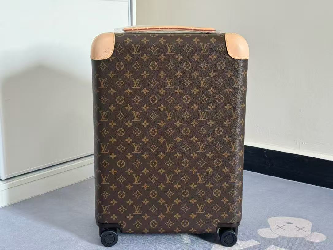 Louis Vuitton Horizon 55 Monogram Suitcase Brown Leather