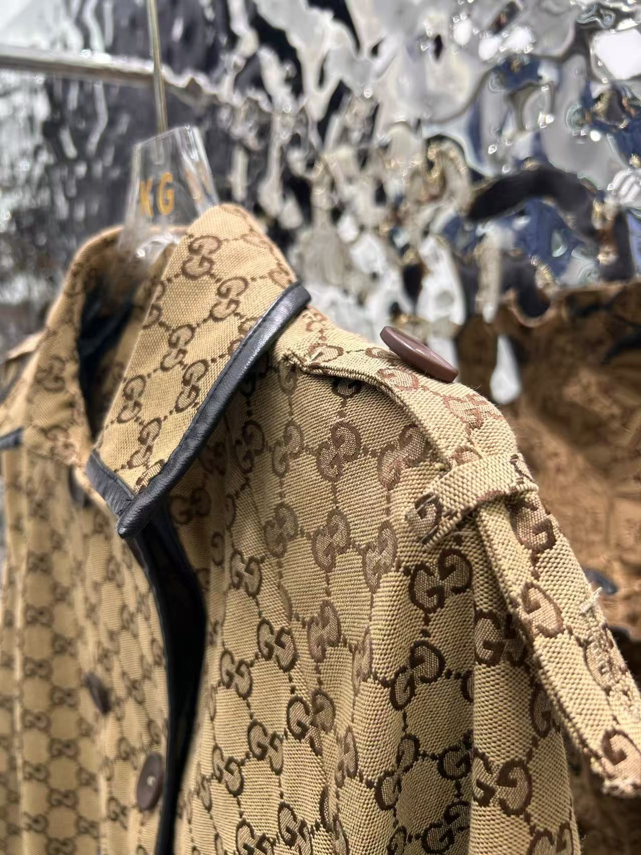 Gucci 2025 Trench Coat Beige Cotton Fabric