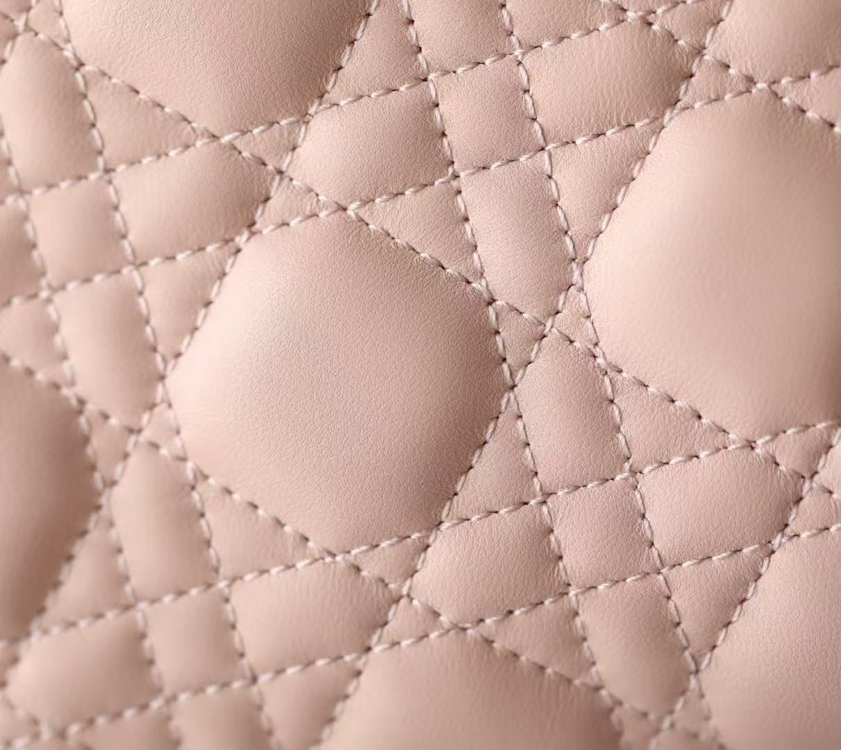 Dior 2025 Lady D-Joy 22cm Bag Powder Pink Lambskin