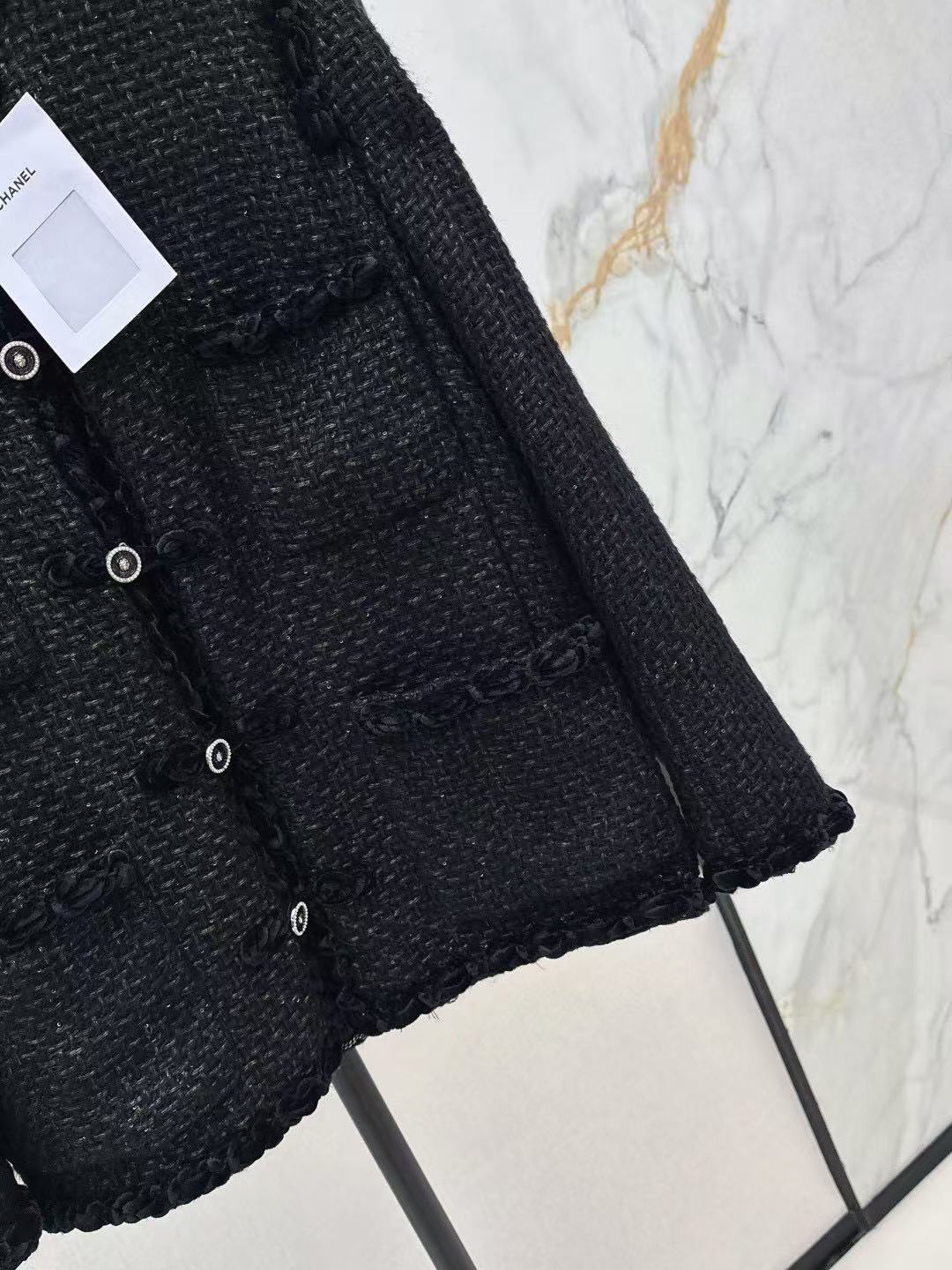 Chanel 2026 Jacket Black Tweed Wool