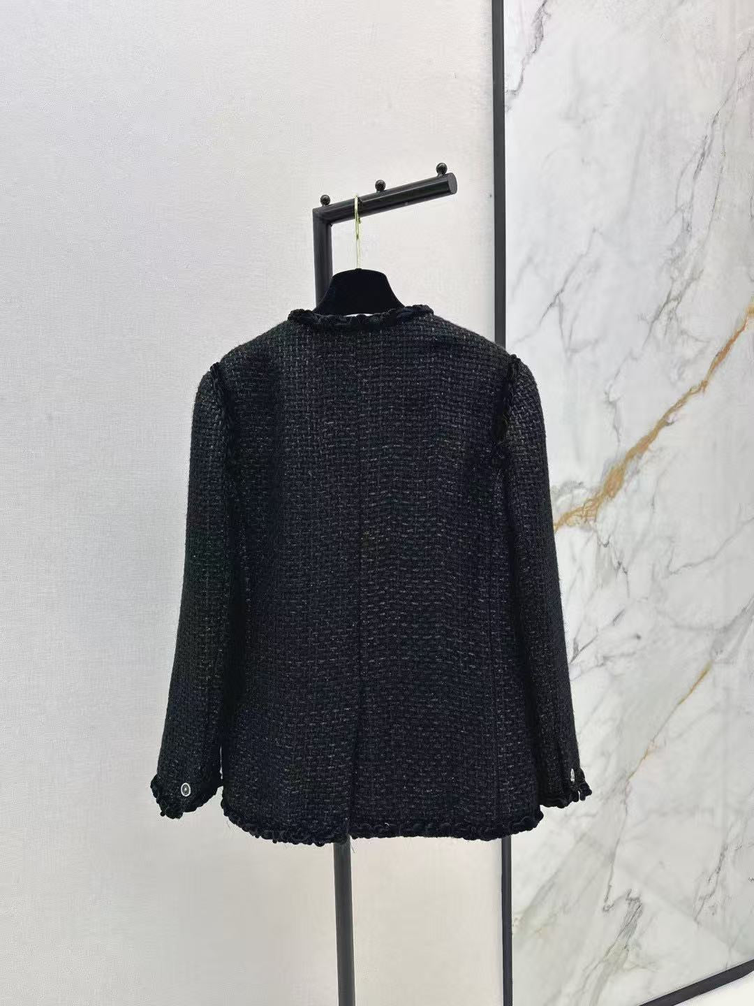 Chanel 2026 Jacket Black Tweed Wool