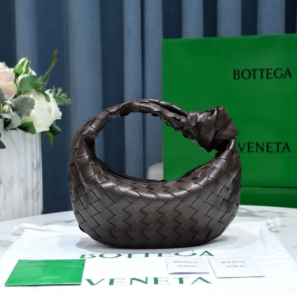 Bottega Veneta 2026 Mini Jodie 28cm Dark Brown Lambskin