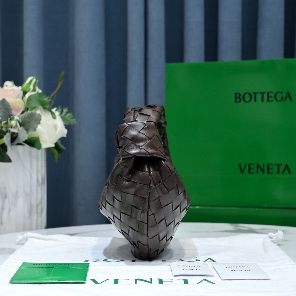 Bottega Veneta 2026 Mini Jodie 28cm Dark Brown Lambskin