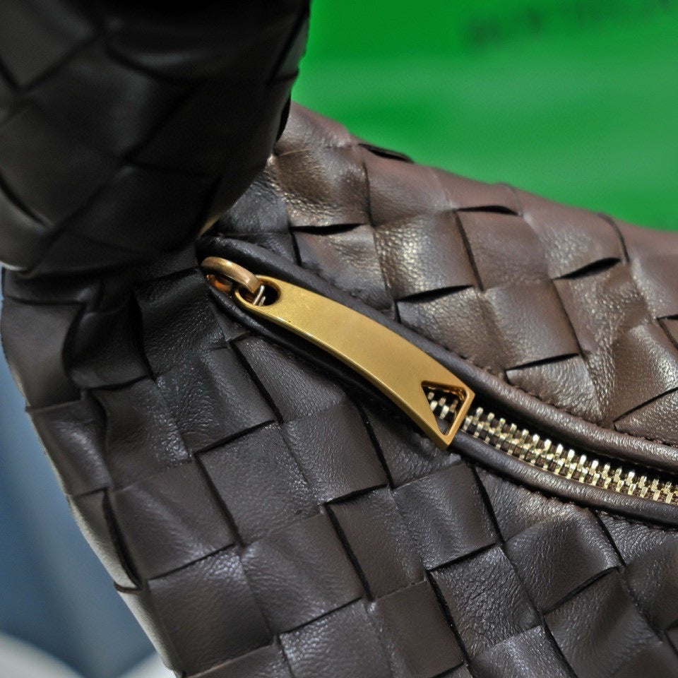 Bottega Veneta 2026 Mini Jodie 28cm Dark Brown Lambskin