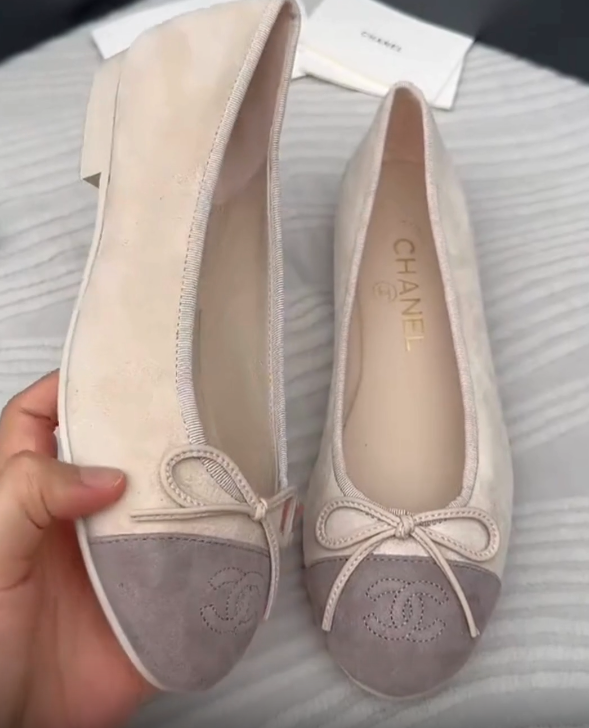CC Ballet Flat Beige Suede 238765