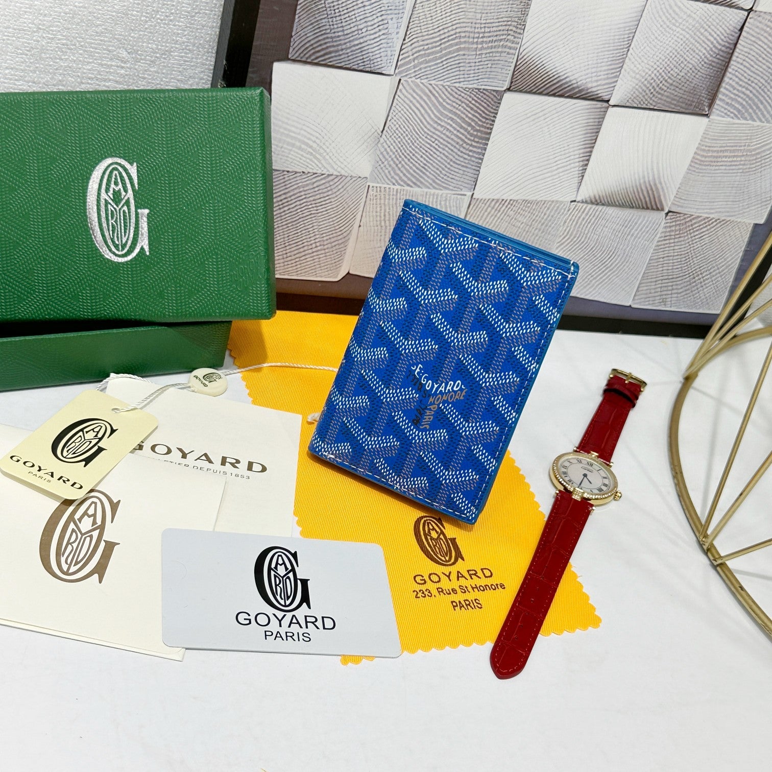 Goyard 2026 Saint-Pierre Card Wallet 11cm Cowhide Canvas 138416