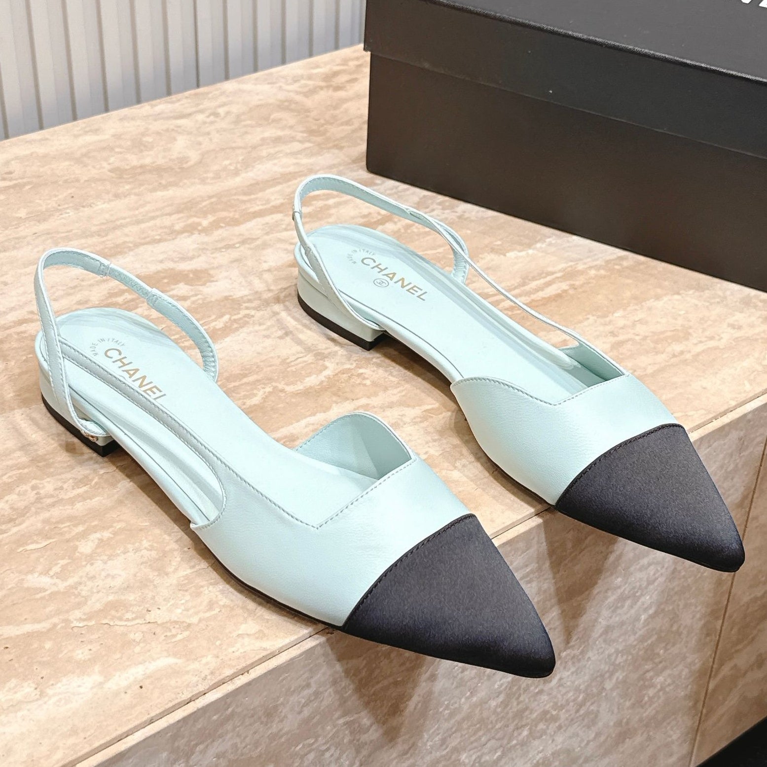 Channel 2026 Slingback Fabric Calfskin 898954