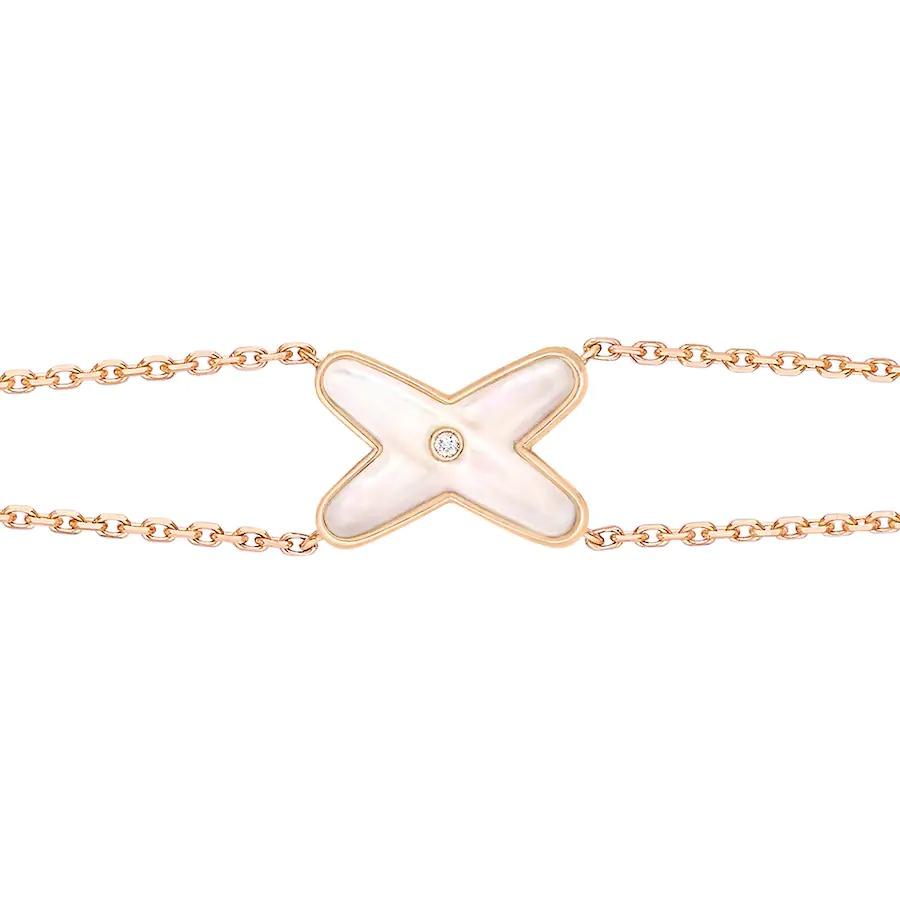 JEUX BRACELET WHITE MOP PINK GOLD 1 DIAMOND