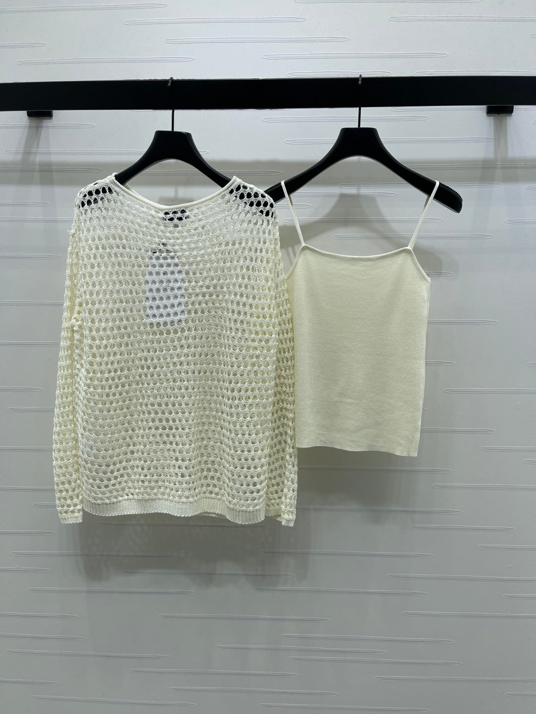 Chanel 2026 Two-piece Layered Knit Long-sleeved Set Wool