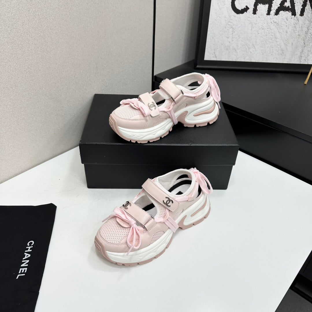 Channel 2026 Premium Casual Sneakers 55mm Mesh Calfskin 894895