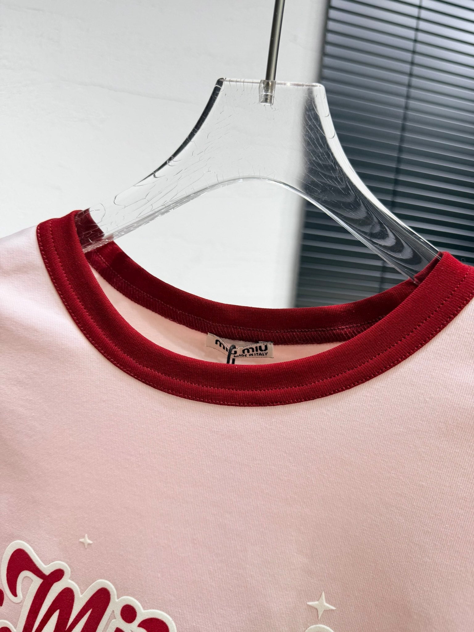 Miumiu 2026 T-shirt Blue and Pink Cotton