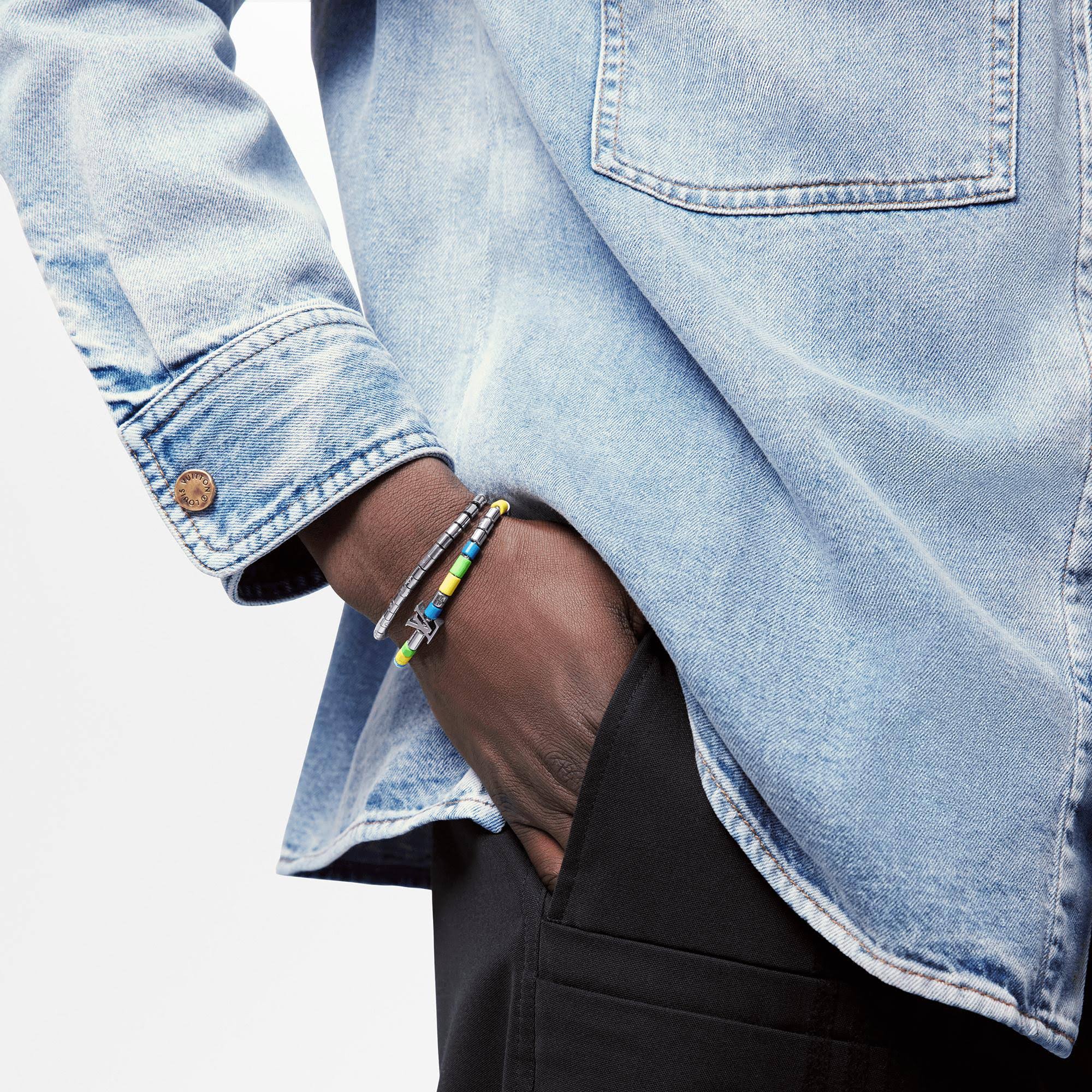 LV SUNRISE BEADED BRACELET MULTI-COLORED STERLING SILVER