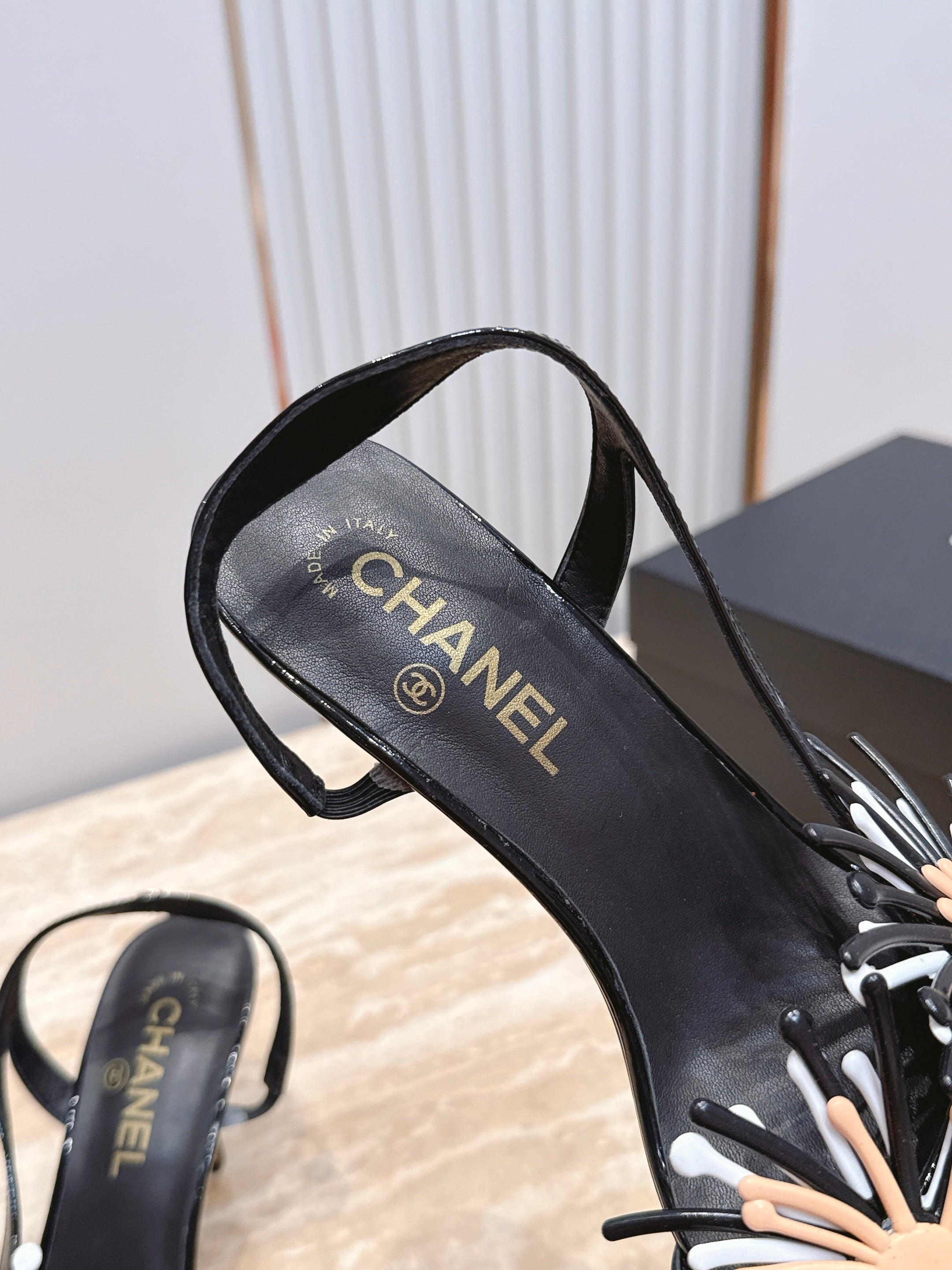 Channel 2026 Floral Sandal 75mm Calfskin 899050