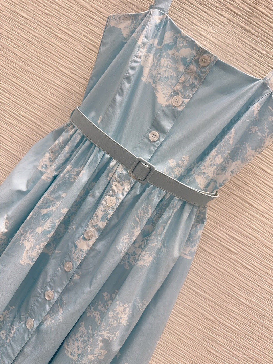 Dior 2026 Strappy Dress Blue Cotton 627311