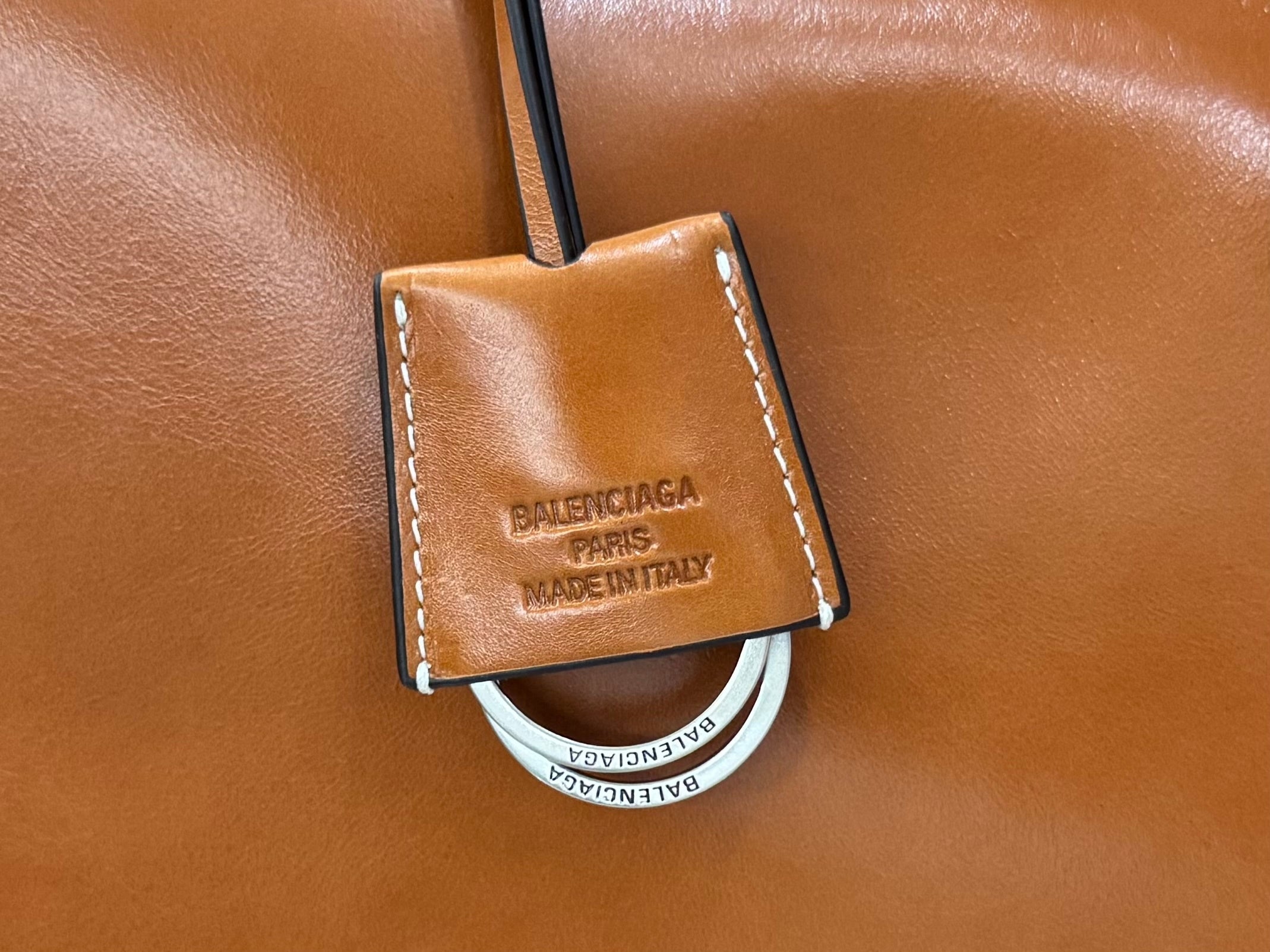 Balenciaga Small Bag 29 Camel Brown Cowhide Sliver Hardware