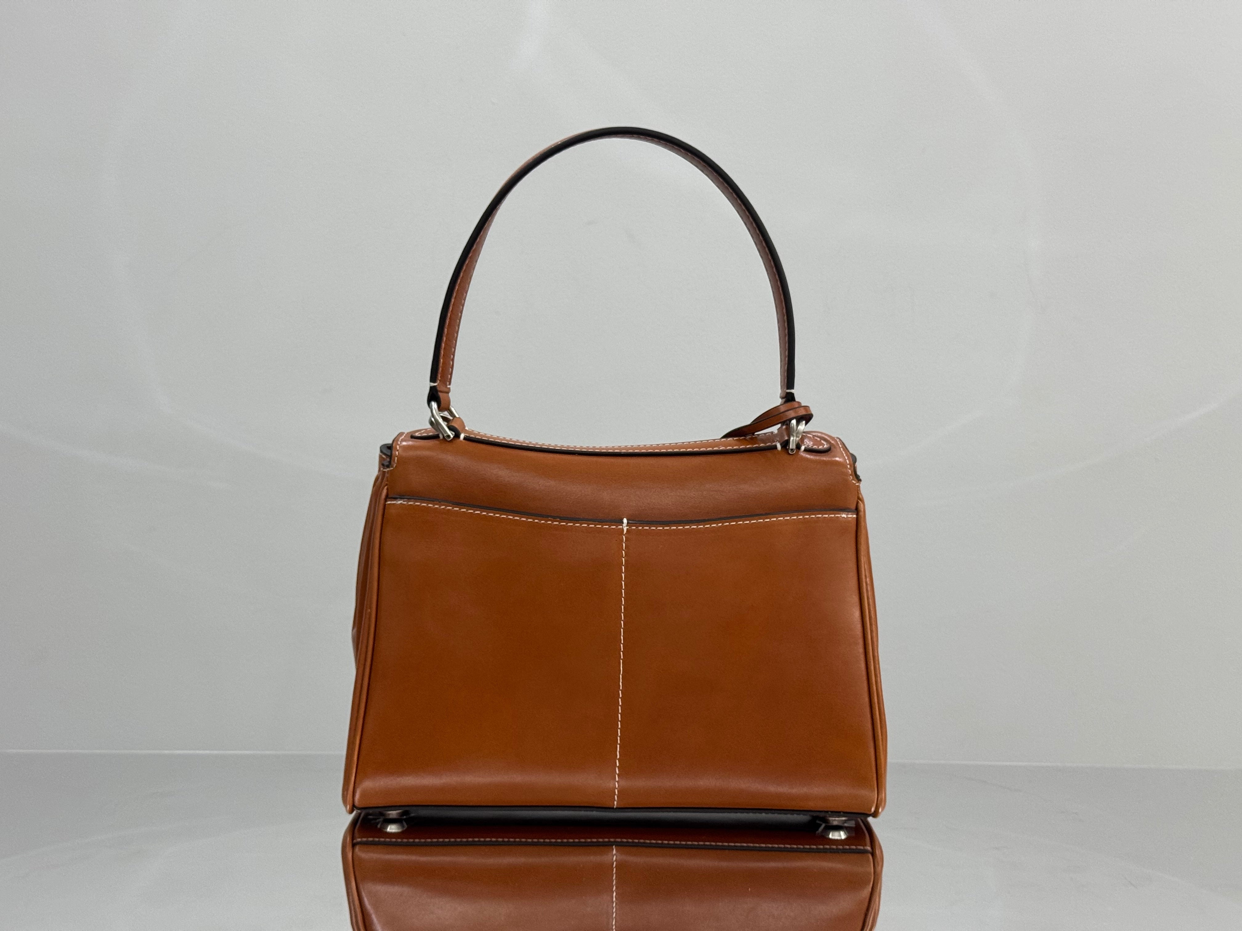 Balenciaga Small Bag 29 Camel Brown Cowhide Sliver Hardware