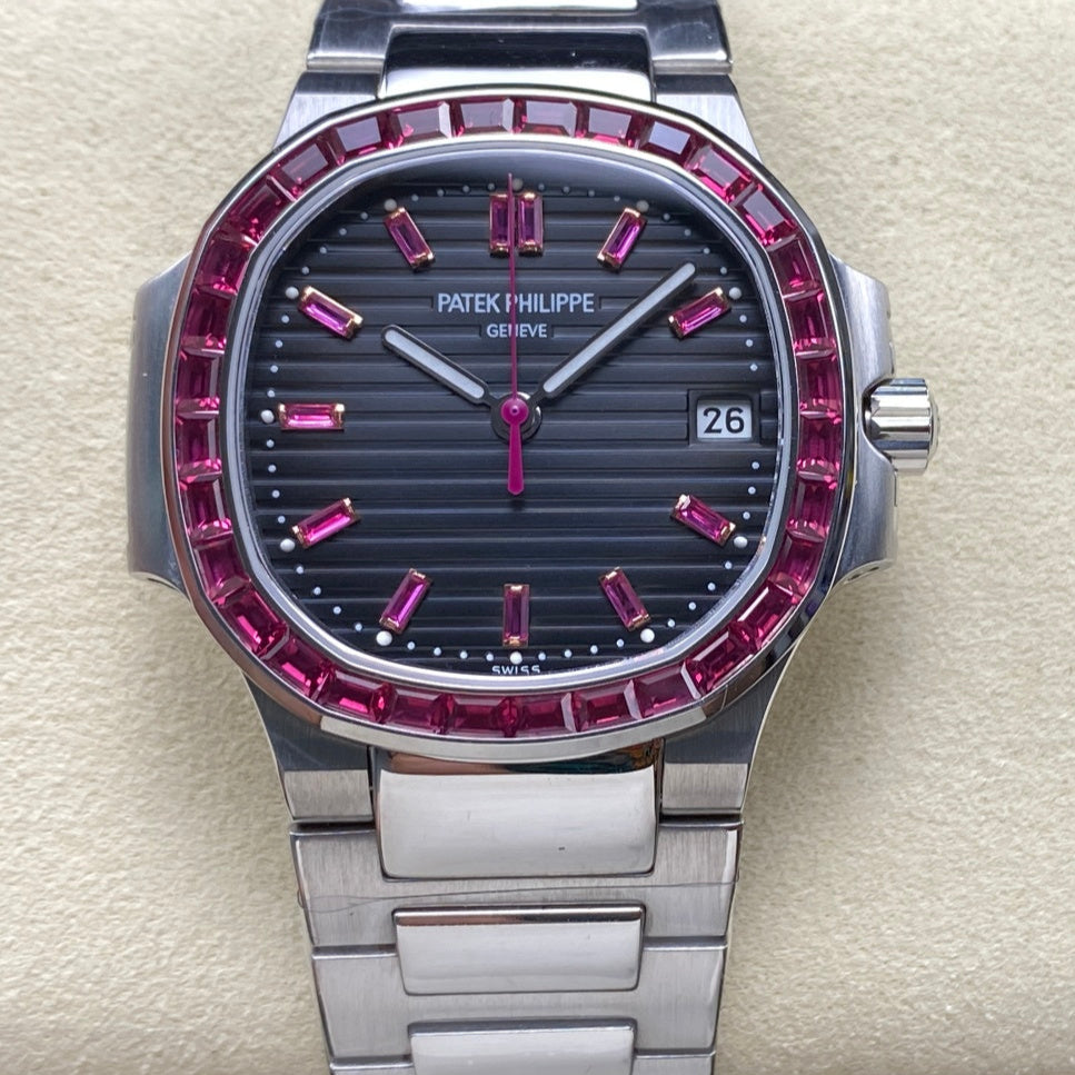 PATEK Nautilus 35.2mm Silver Black Dial