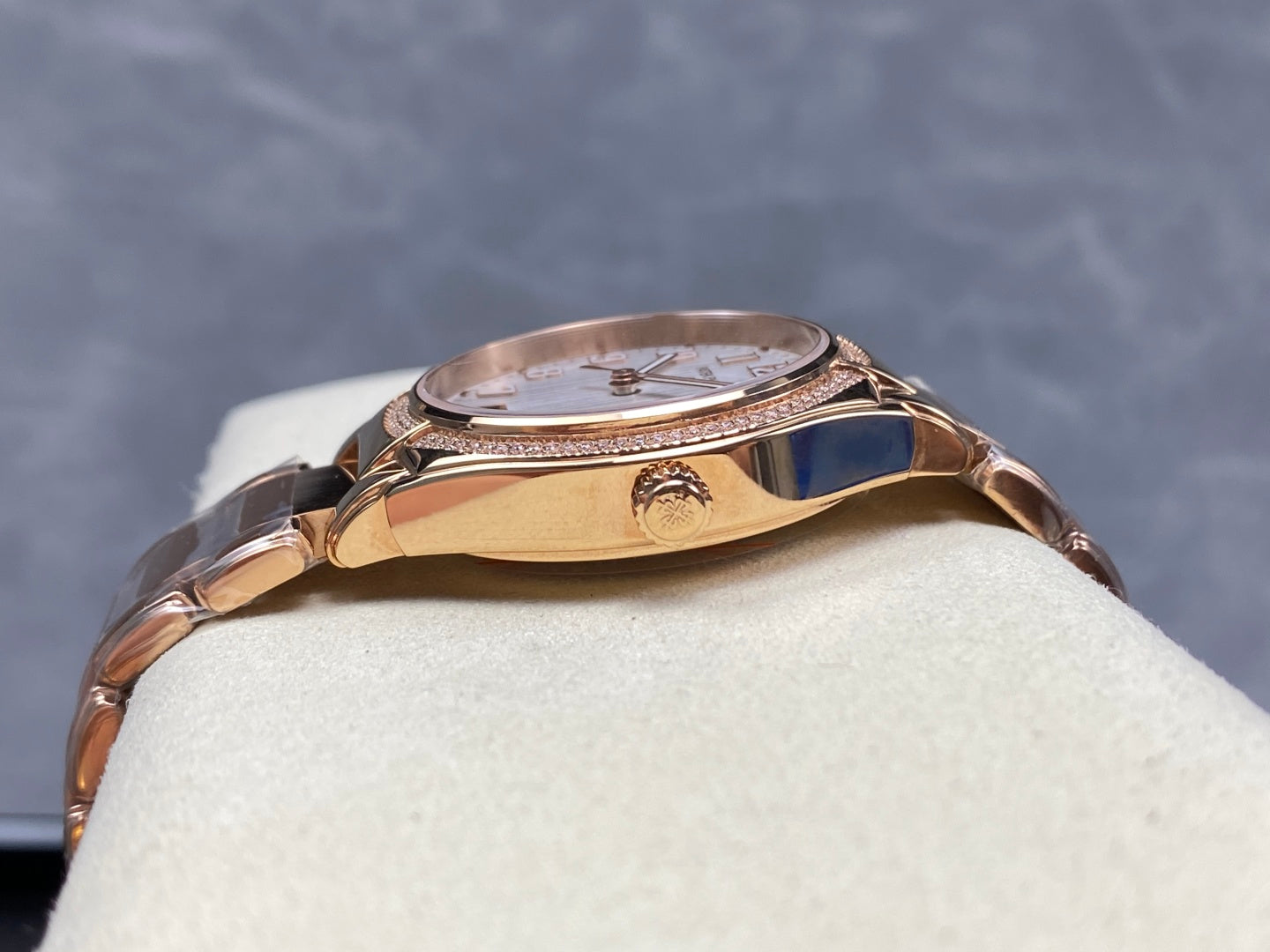 PATEK Twenty-Four 36mm Diamond Pink Gold Chocolate Dial