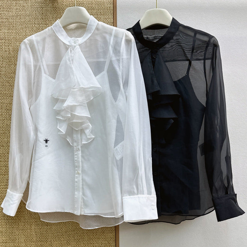 Dior 2026 Ruffle Shirt Tulle 571406