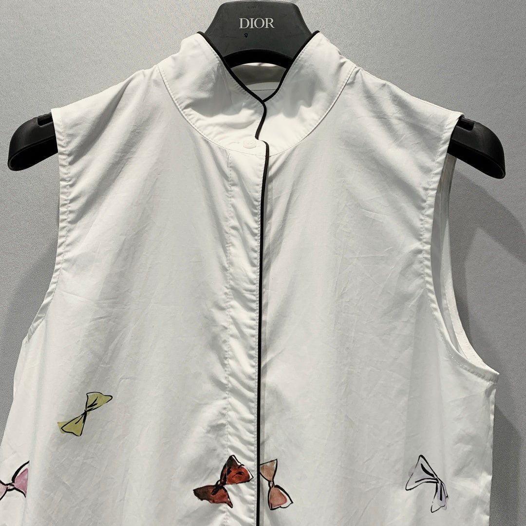 Dior 2026 Sleeveless Dress White Cotton 627246