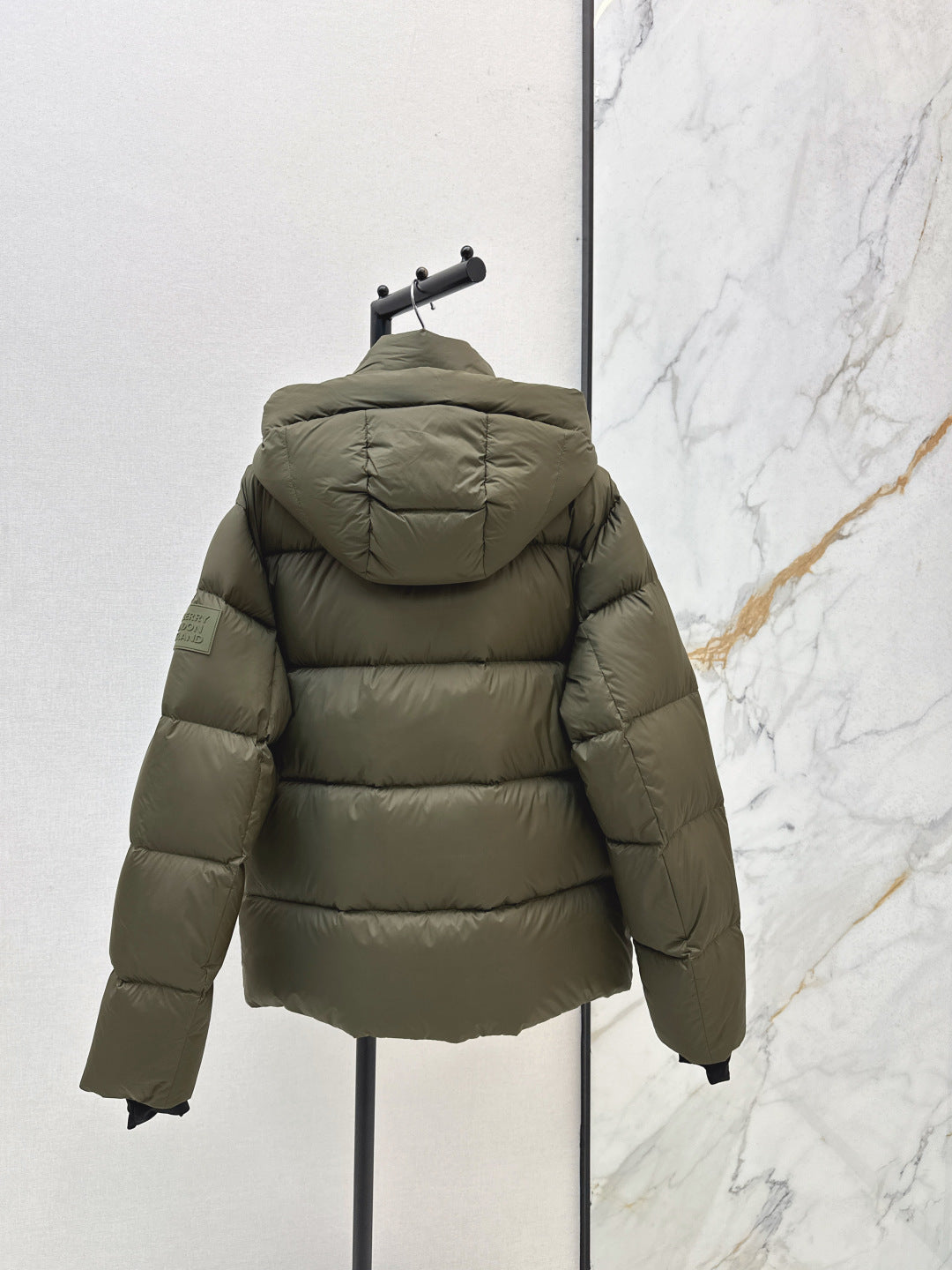 Burberry 25 Hooded Jacket Khaki Green Nylon Down 00640