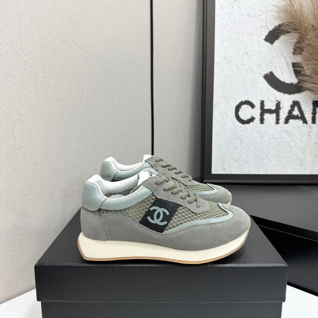 Channel 2026 Retro Runner Sneakers 30mm Mesh Suede Calfskin 894904