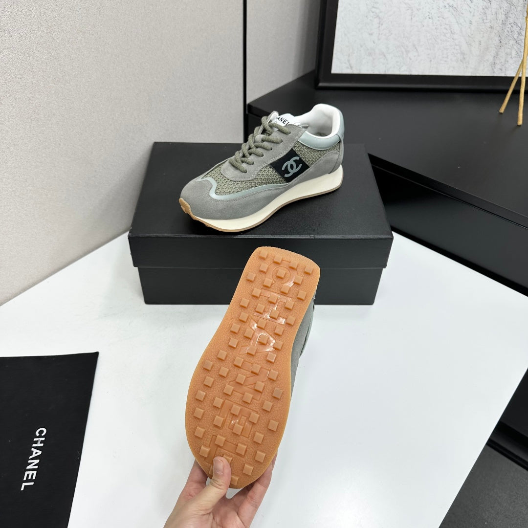 Channel 2026 Retro Runner Sneakers 30mm Mesh Suede Calfskin 894904