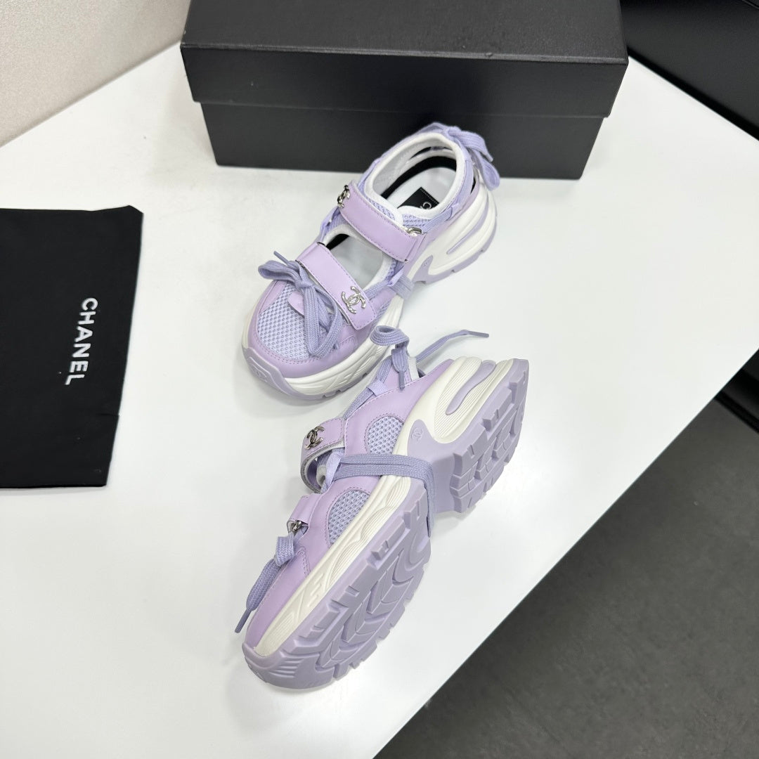 Channel 2026 Premium Casual Sneakers 55mm Mesh Calfskin 894895