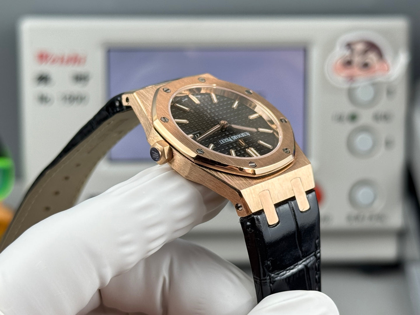 Audemars Piguet Royal 33mm Black Dial  Black Crocodile Leather